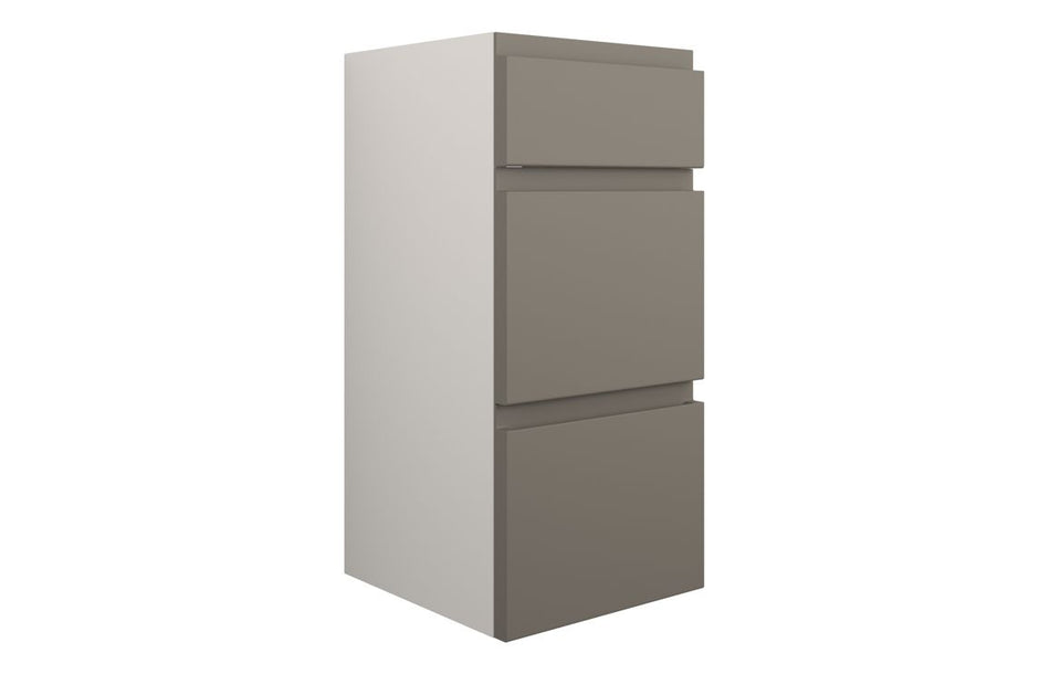 Opulent Kimmy 300mm Standard 3 Drawer Unit - Matt Stone / Grey Cabinet (OBC110179)