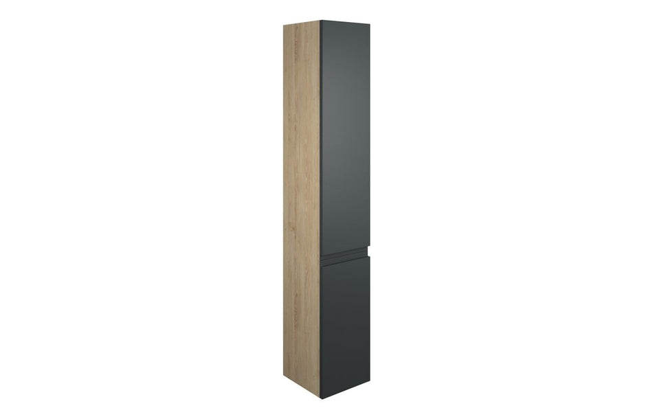 Opulent Kimmy 300mm Tall Unit - Matt Graphite Grey / Oak Cabinet (OBC110041)