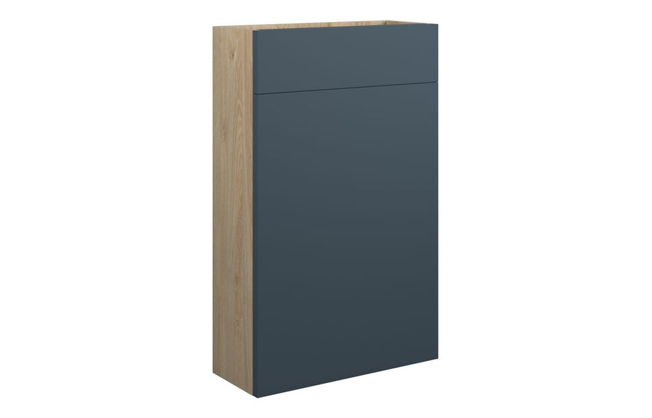 Opulent Kimmy 500mm Slim WC Unit - Matt Arley Blue / Oak Cabinet (OBC110340)