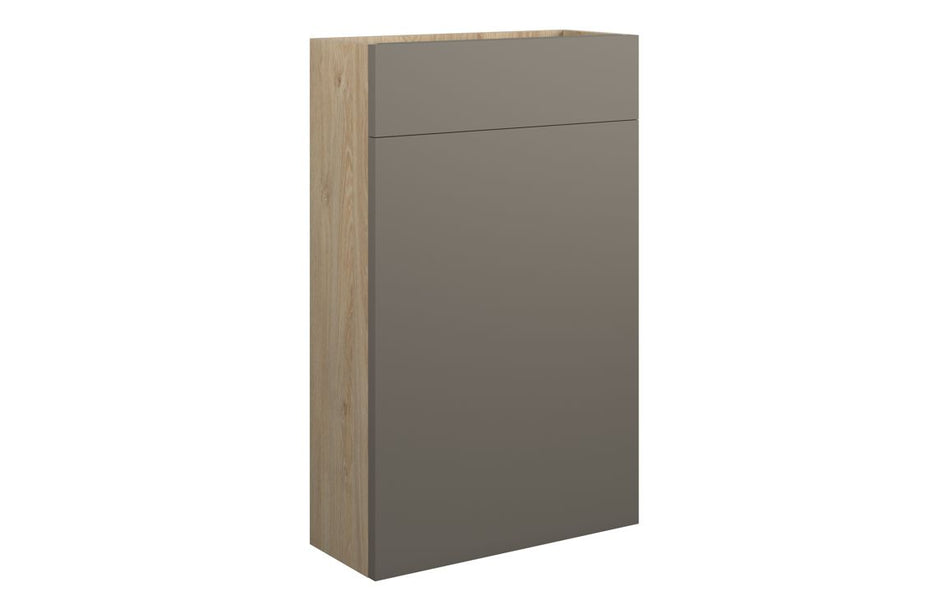 Opulent Kimmy 500mm Slim WC Unit - Matt Stone / Oak Cabinet (OBC110198)