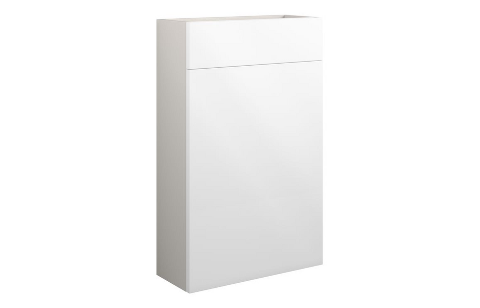 Opulent Kimmy 500mm Slim WC Unit - White Gloss / Grey Cabinet (OBC109984)