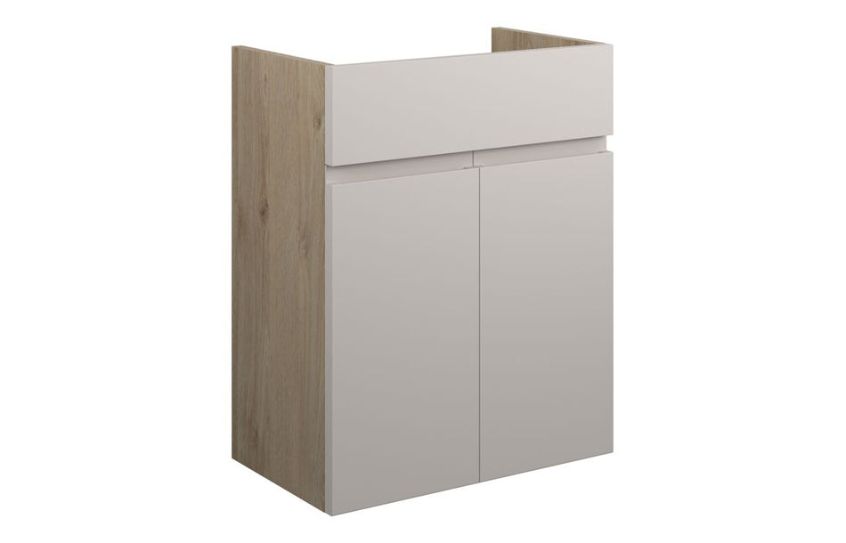 Opulent Kimmy 500mm Standard Basin Unit - Matt Dove Grey / Oak Cabinet (OBC110118)