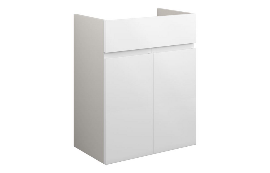 Opulent Kimmy 500mm Standard Basin Unit - White Gloss / Grey Cabinet (OBC109975)