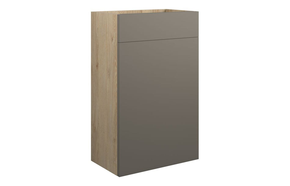 Opulent Kimmy 500mm Standard WC Unit - Matt Stone / Oak Cabinet (OBC110201)