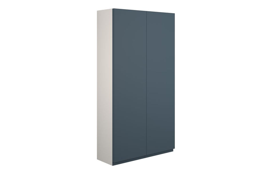Opulent Kimmy 600mm Slim 2 Door Storage Unit - Matt Arley Blue / Grey Cabinet (OBC110357)