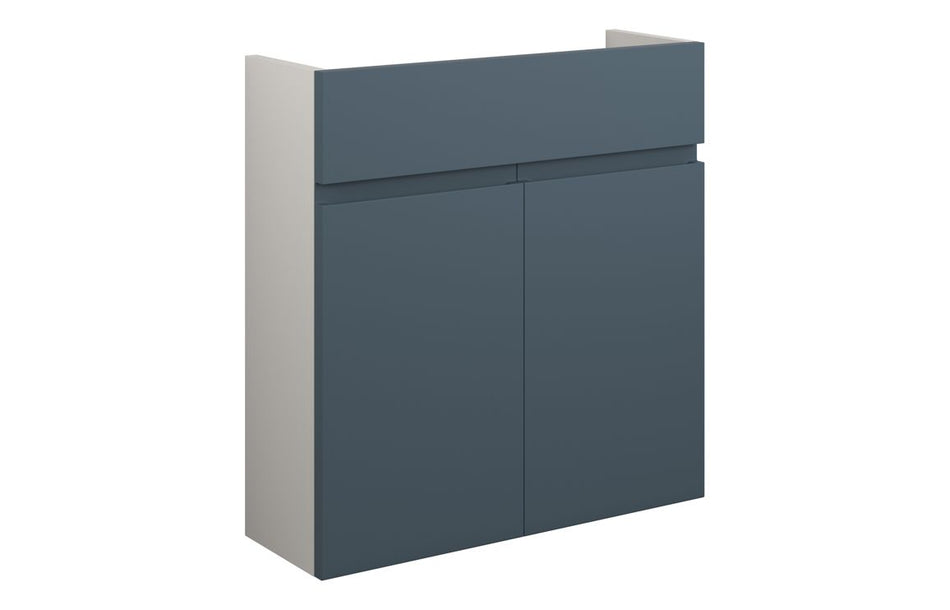 Opulent Kimmy 600mm Slim Basin Unit - Matt Arley Blue / Grey Cabinet (OBC110333)