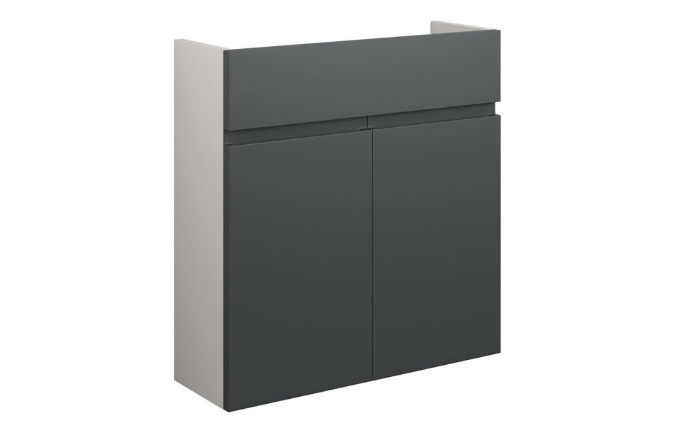 Opulent Kimmy 600mm Slim Basin Unit - Matt Graphite Grey / Grey Cabinet (OBC110049)