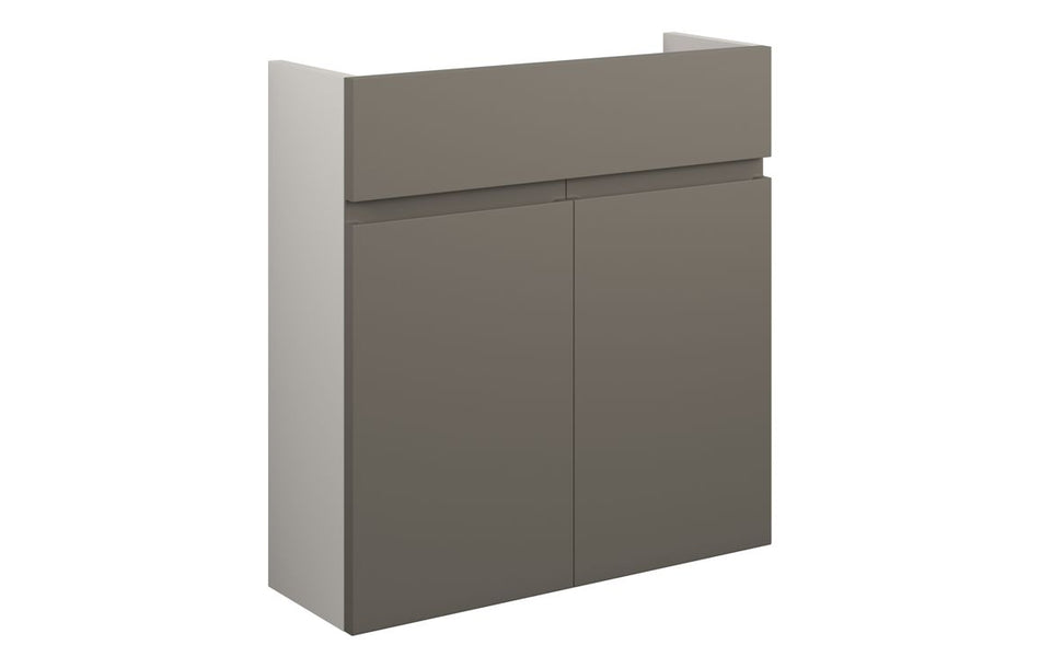 Opulent Kimmy 600mm Slim Basin Unit - Matt Stone / Grey Cabinet (OBC110191)
