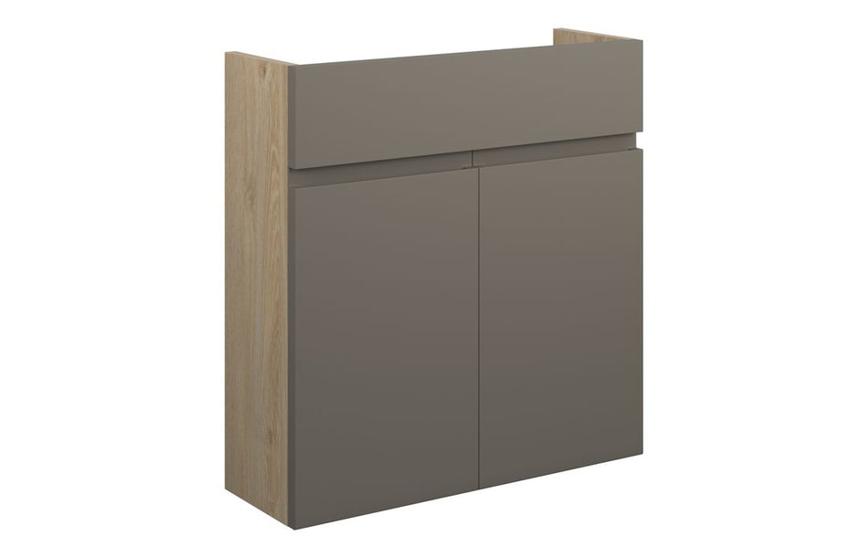 Opulent Kimmy 600mm Slim Basin Unit - Matt Stone / Oak Cabinet (OBC110192)