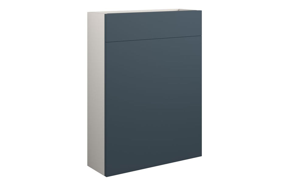 Opulent Kimmy 600mm Slim WC Unit - Matt Arley Blue / Grey Cabinet (OBC110345)