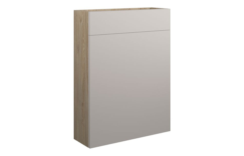 Opulent Kimmy 600mm Slim WC Unit - Matt Dove Grey / Oak Cabinet (OBC110133)
