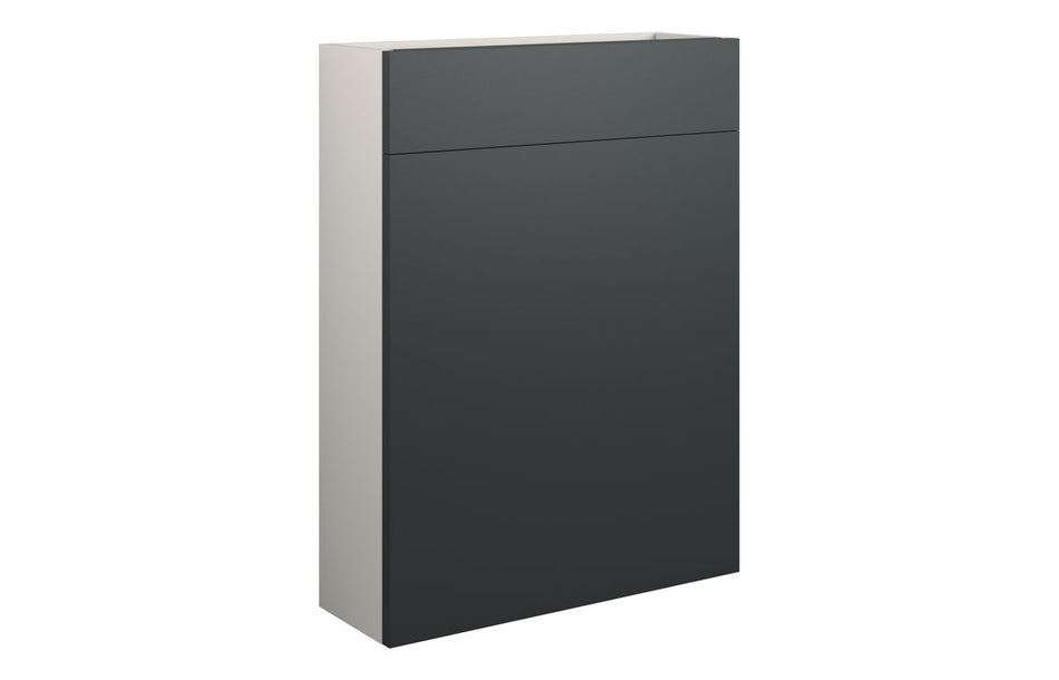 Opulent Kimmy 600mm Slim WC Unit - Matt Graphite Grey / Grey Cabinet (OBC110061)