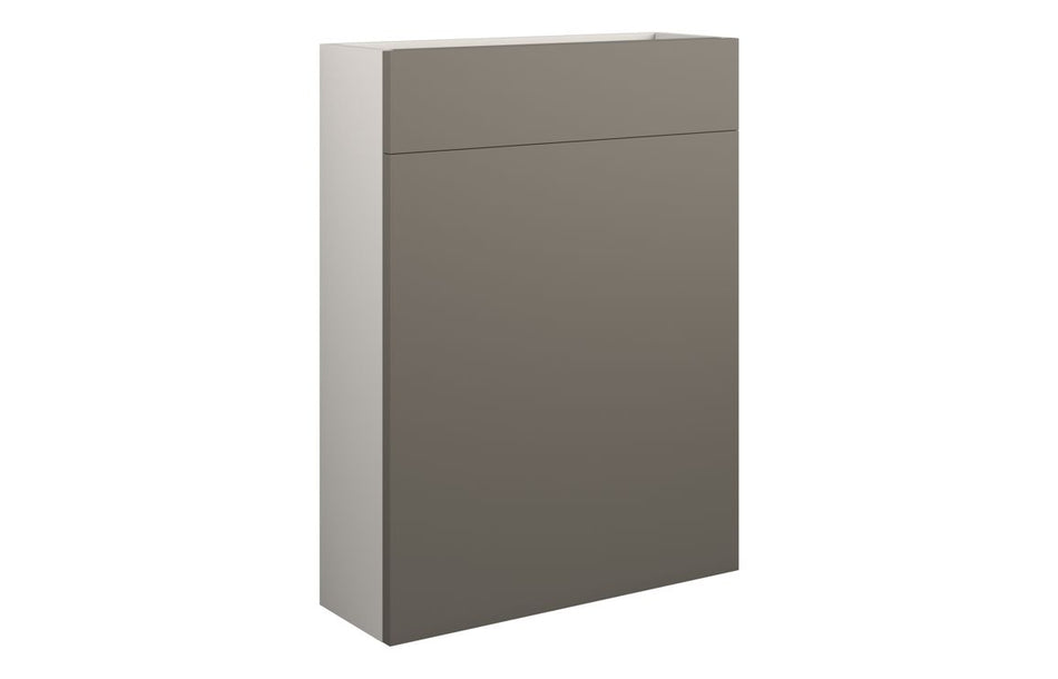 Opulent Kimmy 600mm Slim WC Unit - Matt Stone / Grey Cabinet (OBC110203)