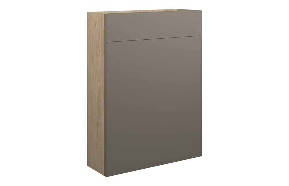 Opulent Kimmy 600mm Slim WC Unit - Matt Stone / Oak Cabinet (OBC110204)