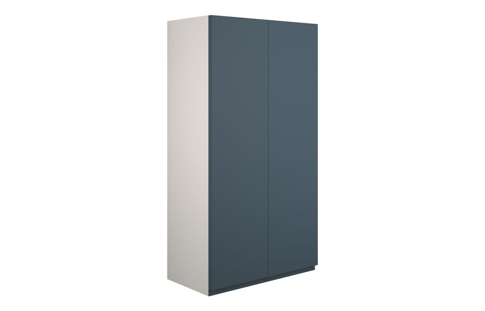 Opulent Kimmy 600mm Standard 2 Door Storage Unit - Matt Arley Blue / Grey Cabinet (OBC110354)