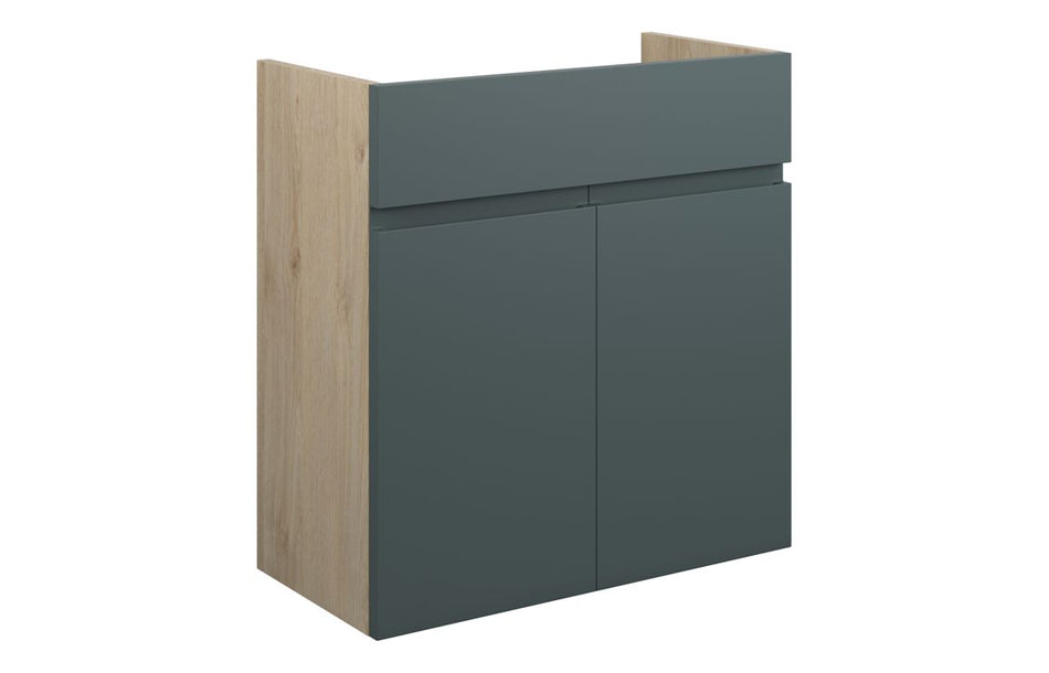 Opulent Kimmy 600mm Standard Basin Unit - Matt Green Camo / Oak Cabinet (OBC110266)