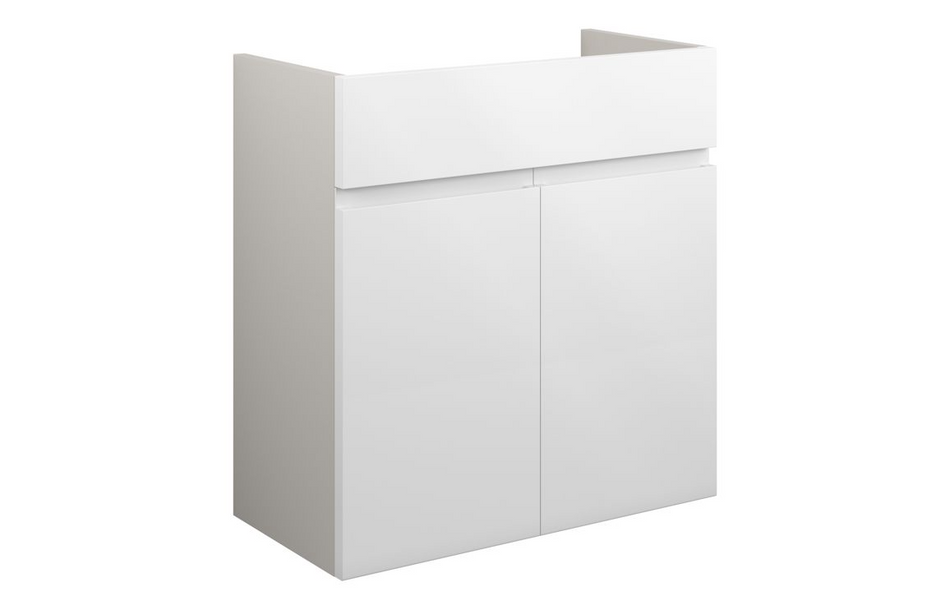 Opulent Kimmy 600mm Standard Basin Unit - White Gloss / Grey Cabinet (OBC109981)