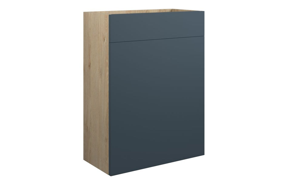 Opulent Kimmy 600mm Standard WC Unit - Matt Arley Blue / Oak Cabinet (OBC110349)