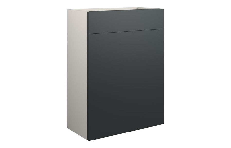 Opulent Kimmy 600mm Standard WC Unit - Matt Graphite Grey / Grey Cabinet (OBC110064)