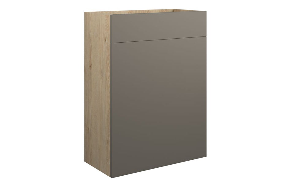 Opulent Kimmy 600mm Standard WC Unit - Matt Stone / Oak Cabinet (OBC110207)
