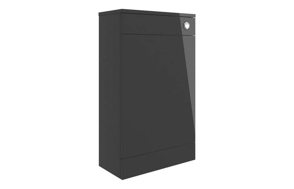 Opulent Leo 500mm Floor Standing WC Unit - Anthracite Gloss (OBC103310)