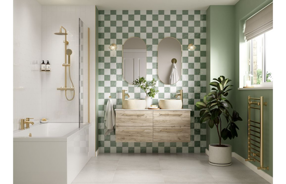 Opulent Leo 590mm Floor Standing 2 Door Basin Unit - No Top - Oak (OBC107495)