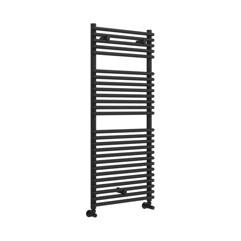 Opulent Leo Round Ladder Radiator - 500x1190mm - Black (OBC108543)