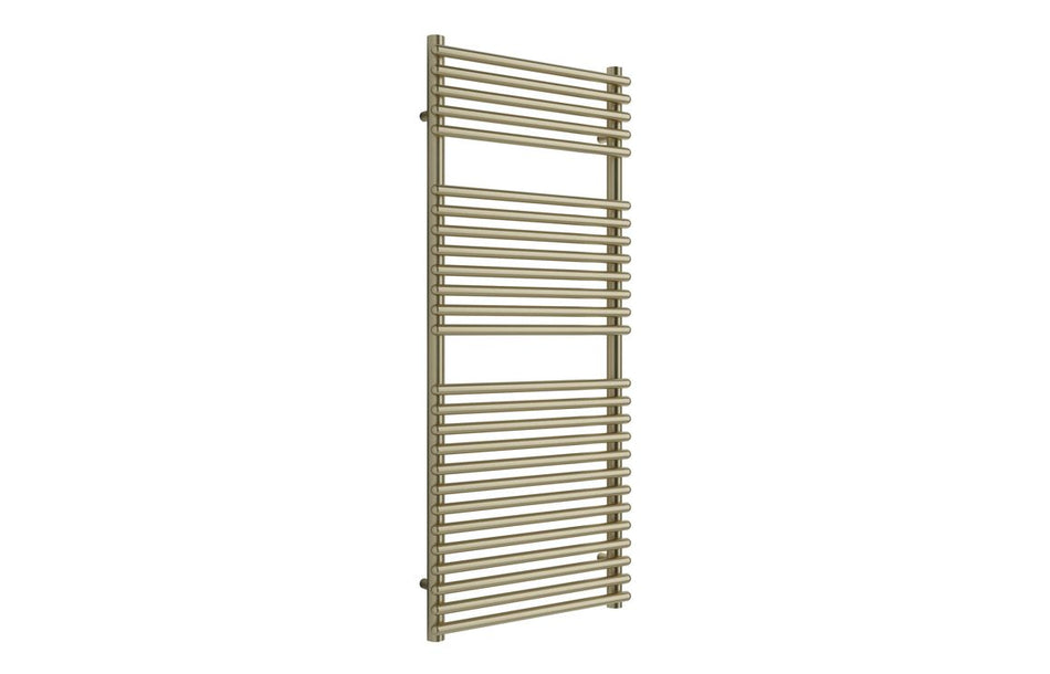 Opulent Leo Round Ladder Radiator (500x1190x50mm) - Brushed Brass (OBC117212)