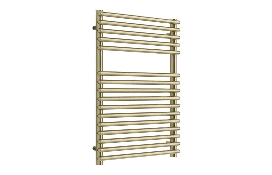 Opulent Leo Round Ladder Radiator (500x730x50mm) - Brushed Brass (OBC117211)