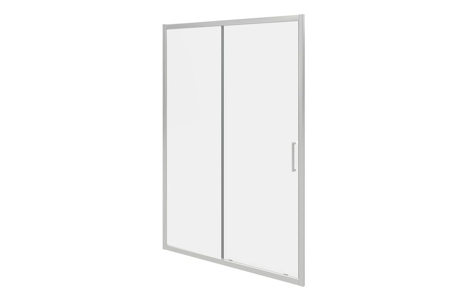 Opulent Lincoln 1400x700mm Easy-Fit Sliding Door & 45mm Tray Pack - Chrome (OBC116956)