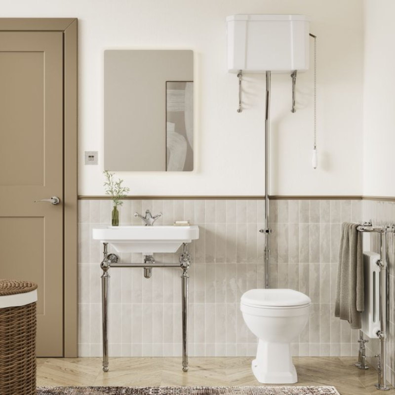 Opulent Lincoln 610mm One Tap Hole Console Basin - Chrome (OBC116019)