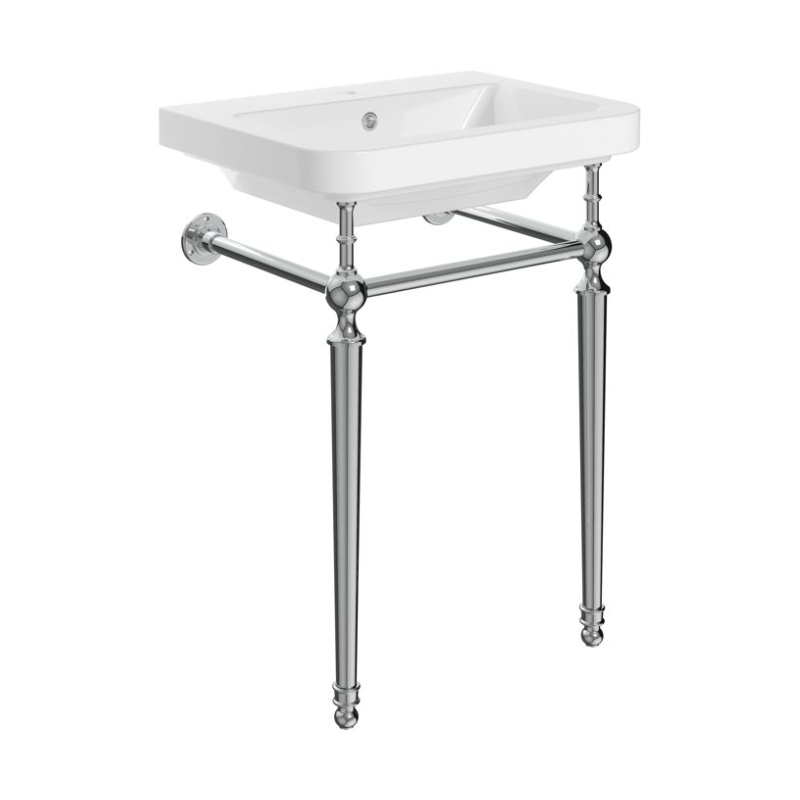 Opulent Lincoln 610mm One Tap Hole Console Basin - Chrome (OBC116019)