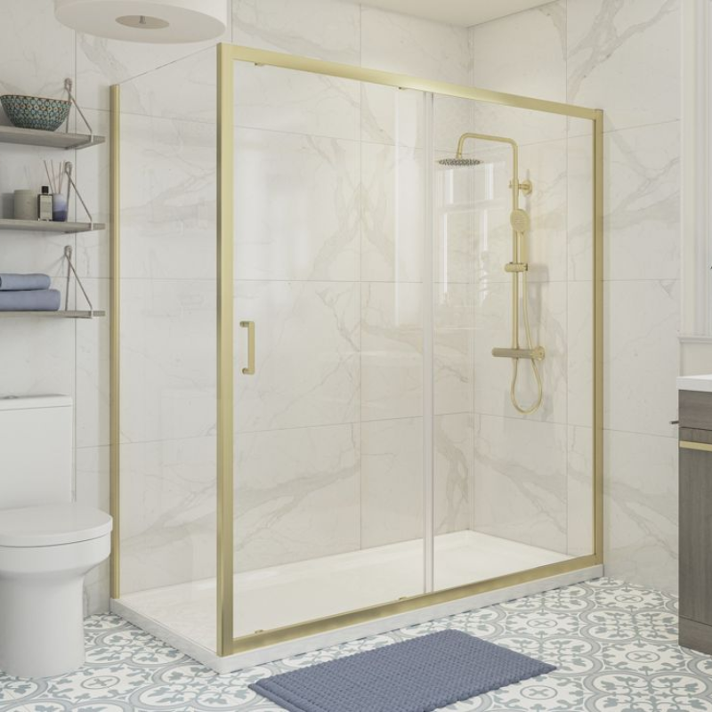 Opulent Lincoln 700mm Side Panel - Brushed Brass (OBC116181)