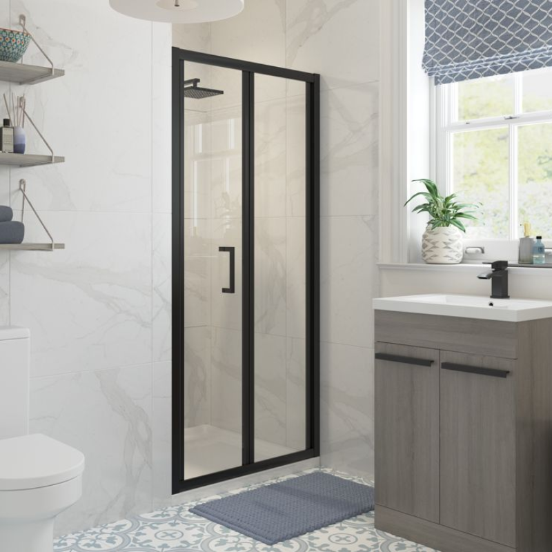 Opulent Lincoln 760mm Bifold Door - Matt Black (OBC116185)