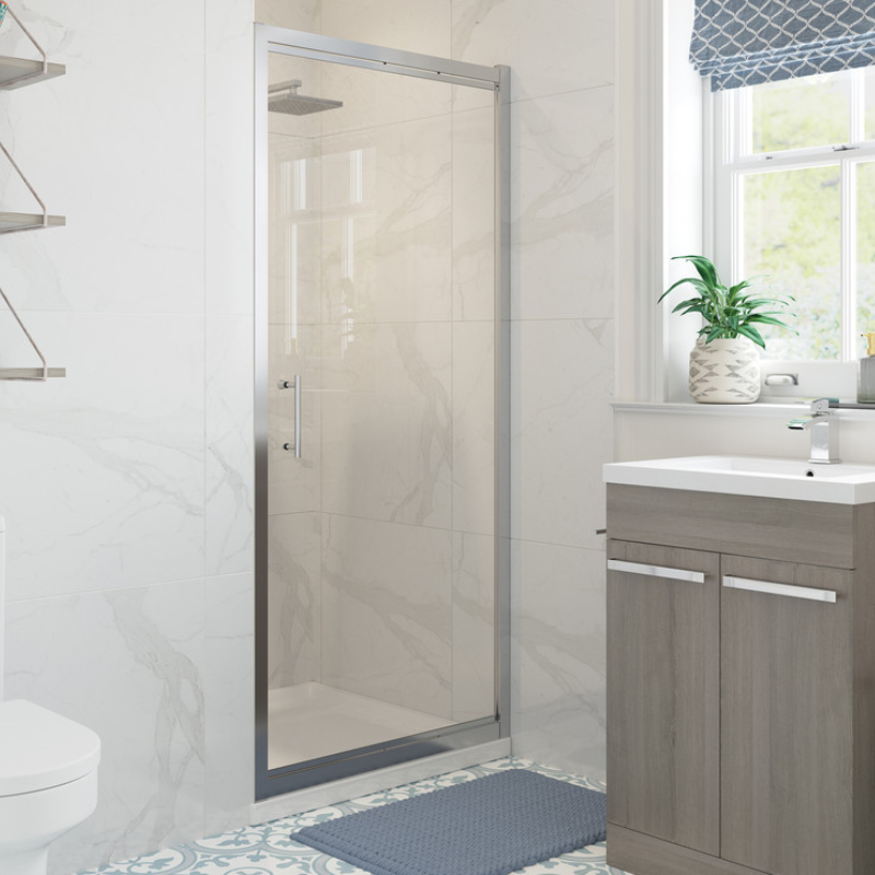 Opulent Lincoln 760mm Pivot Door - Chrome (OBC101415)