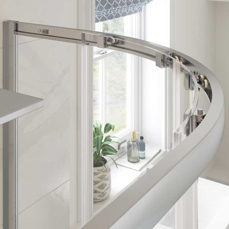 Opulent Lincoln 800mm 2 Door Quadrant - Chrome (OBC101427)