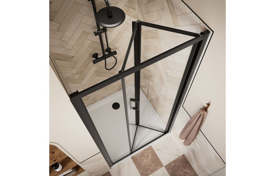 Opulent Lincoln 800mm Bifold Door - Matt Black (OBC116186)