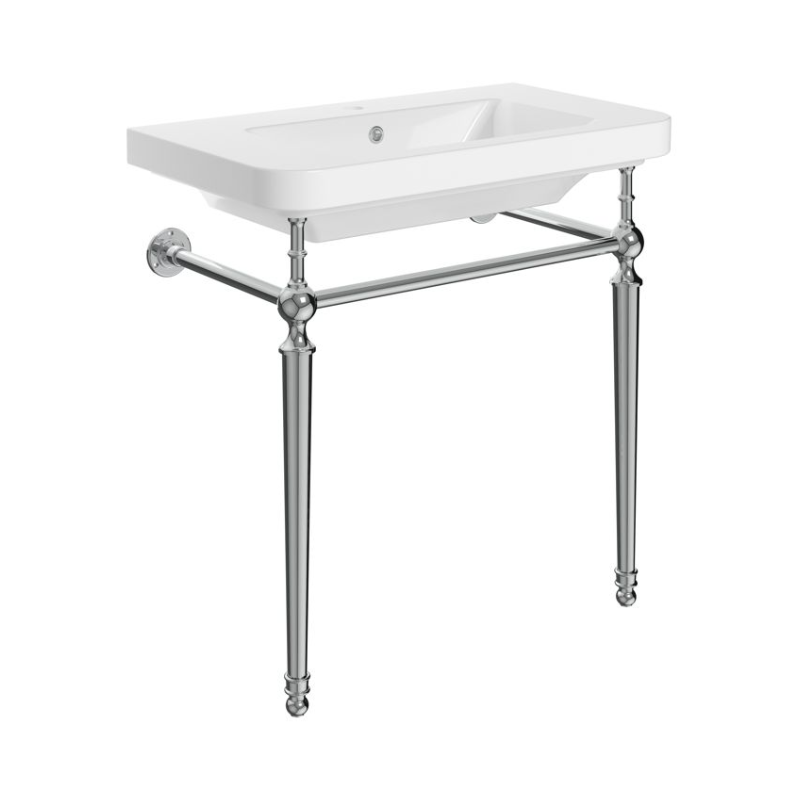 Opulent Lincoln 810mm One Tap Hole Console Basin - Chrome (OBC116020)