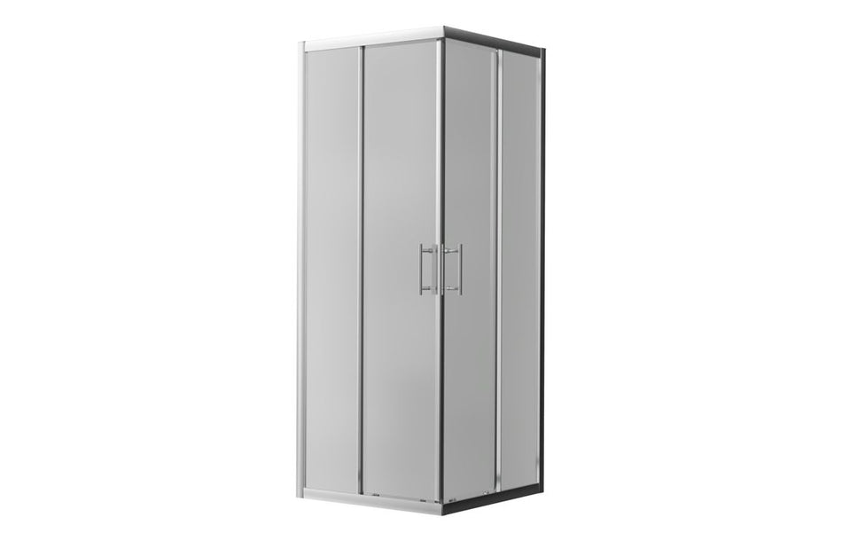 Opulent Lincoln Easy-Fit 760mm Corner Entry Door & 45mm Tray Pack - Chrome (OBC116965)
