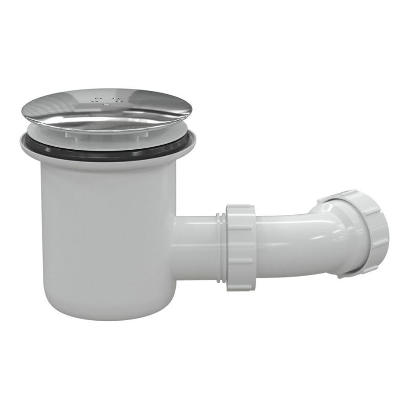 Opulent Low Profile Tray Waste and Cover - Chrome (OBC107151)