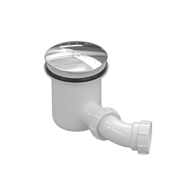 Opulent Low Profile Tray Waste and Cover - Chrome (OBC107151)