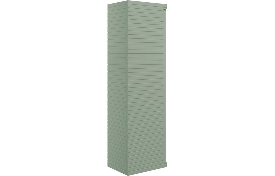 Opulent Loxley 350mm Wall Hung 1 Door Tall Unit - Matt Willow Green (OBC106937)