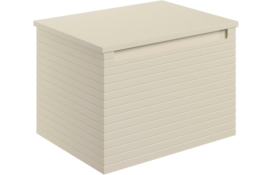 Opulent Loxley 610mm Wall Hung 1 Drawer Basin Unit and Worktop - Matt Cotton (OBC106928)