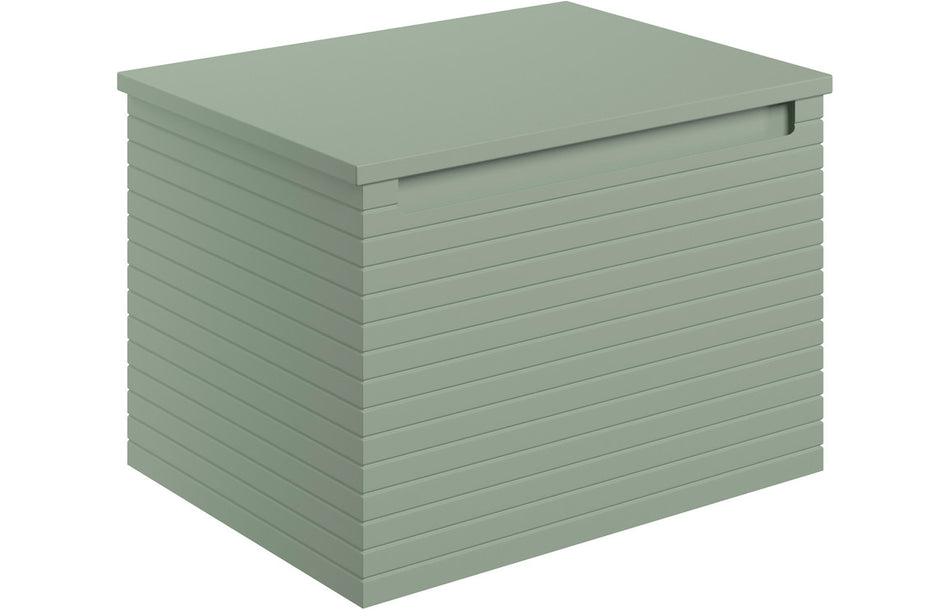 Opulent Loxley 610mm Wall Hung 1 Drawer Basin Unit and Worktop - Matt Willow Green (OBC106938)