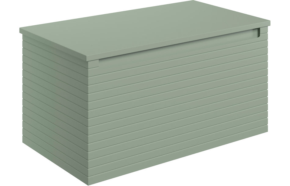 Opulent Loxley 810mm Wall Hung 1 Drawer Basin Unit and Worktop - Matt Willow Green (OBC106940)