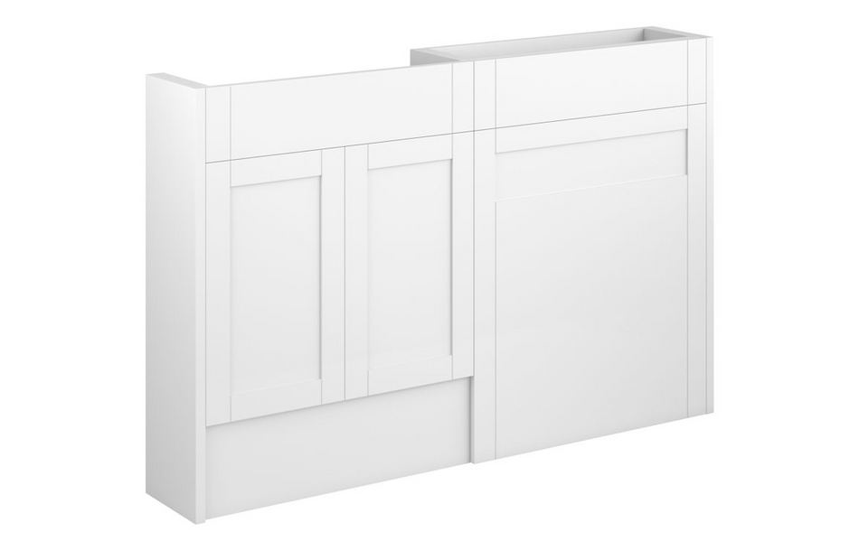 Opulent Lucy 1236mm Slim Basin and WC Unit Pack - Matt White / Grey Cabinet (OBC111002)