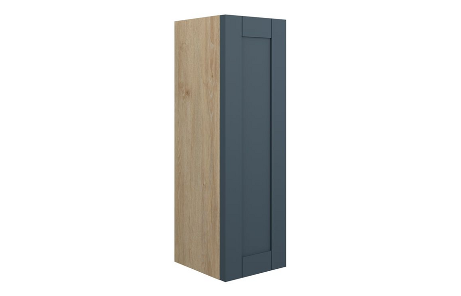 Opulent Lucy 200mm Slim Base Unit - Matt Arley Blue / Oak Cabinet (OBC111233)