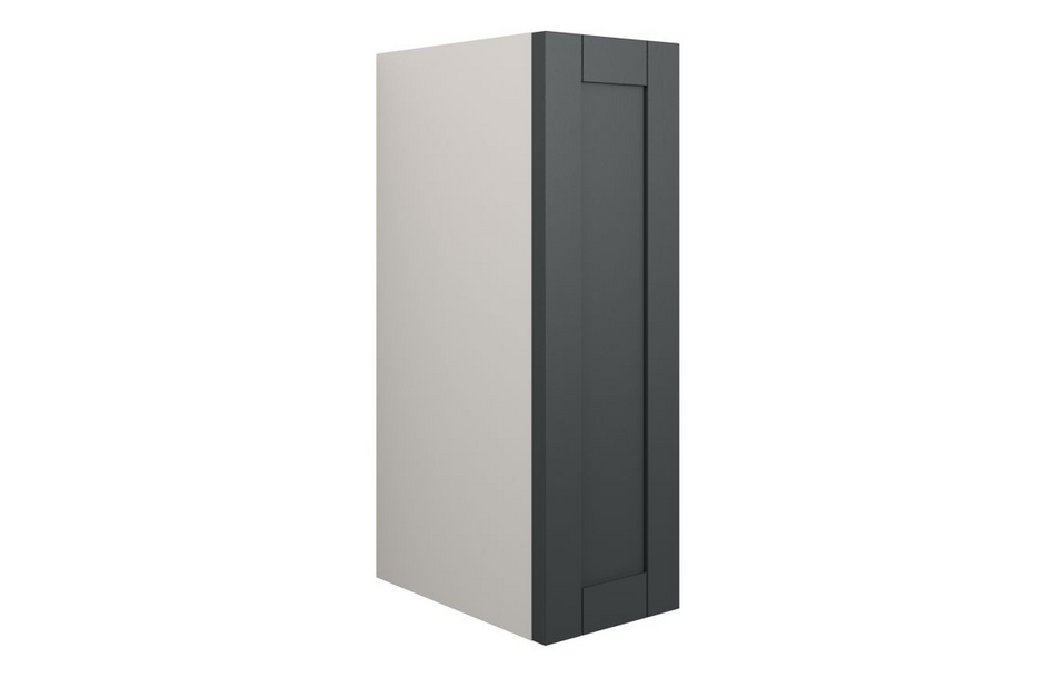 Opulent Lucy 200mm Standard Toilet Roll Unit - Matt Graphite Grey / Grey Cabinet (OBC111022)