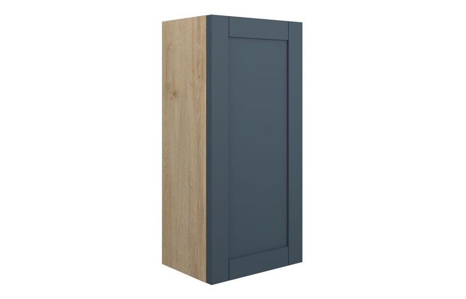 Opulent Lucy 300mm Slim Base Unit - Matt Arley Blue / Oak Cabinet (OBC111239)