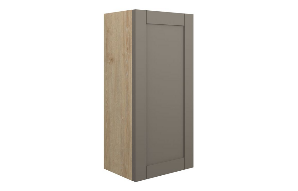 Opulent Lucy 300mm Slim Base Unit - Matt Stone / Oak Cabinet (OBC111097)